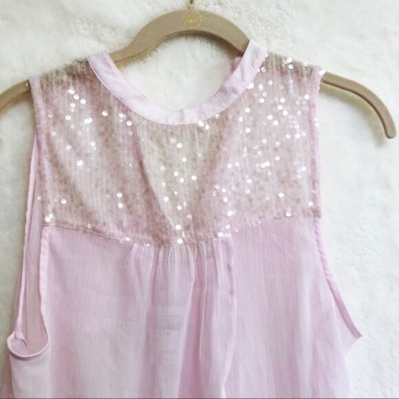Hollister Pink Sequined Transparent Tank Top - Picture 5 of 8